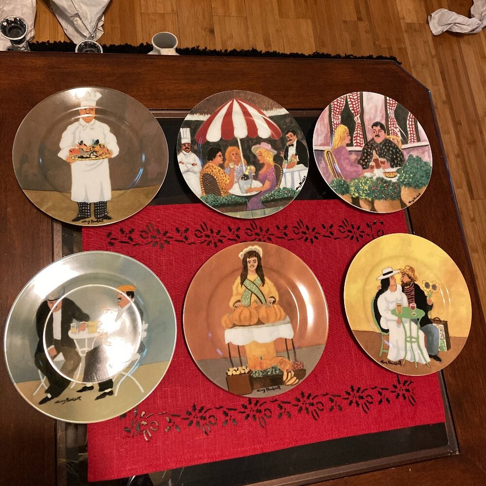 Guy Buffet 'Marche Aux Fleurs' Collection Dessert or Salad Plates